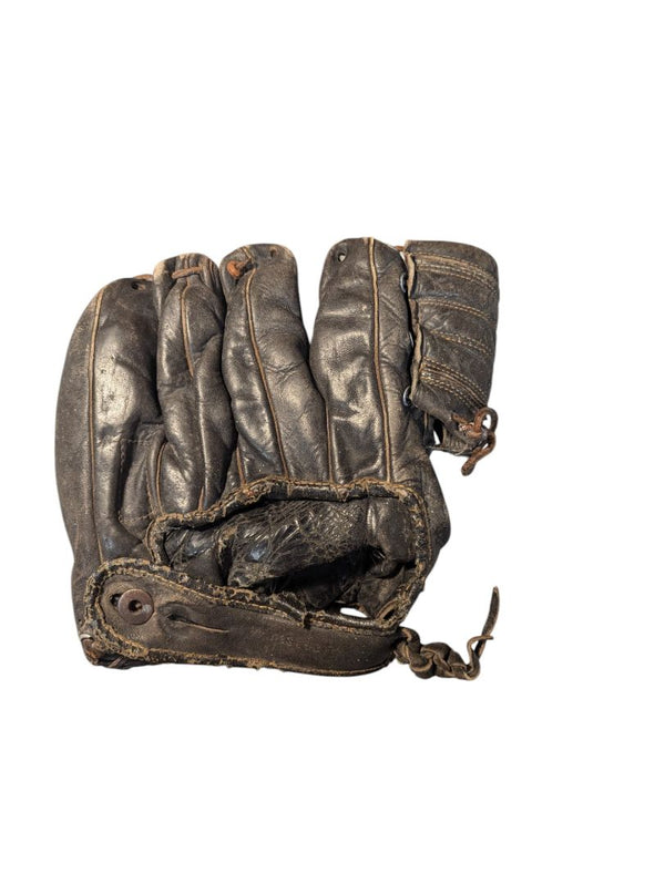 Antique Leather Baseball Glove (Dark Brown)