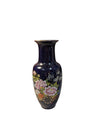 Cobalt Blue Vase with Floral Pattern