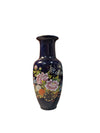 Cobalt Blue Vase with Floral Pattern