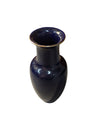Cobalt Blue Vase with Floral Pattern