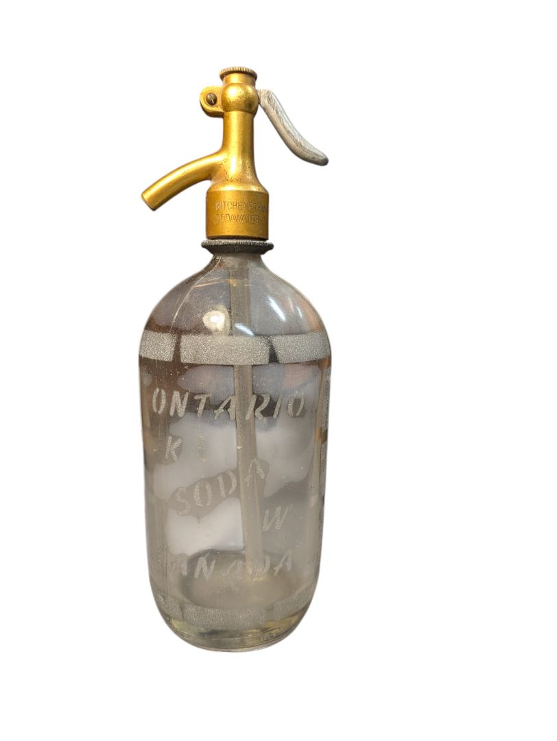 Glass Vintage Seltzers Soda Bottle Yellow