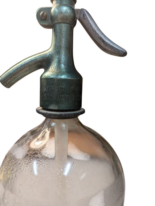 Glass Vintage Seltzers Soda Bottle Green