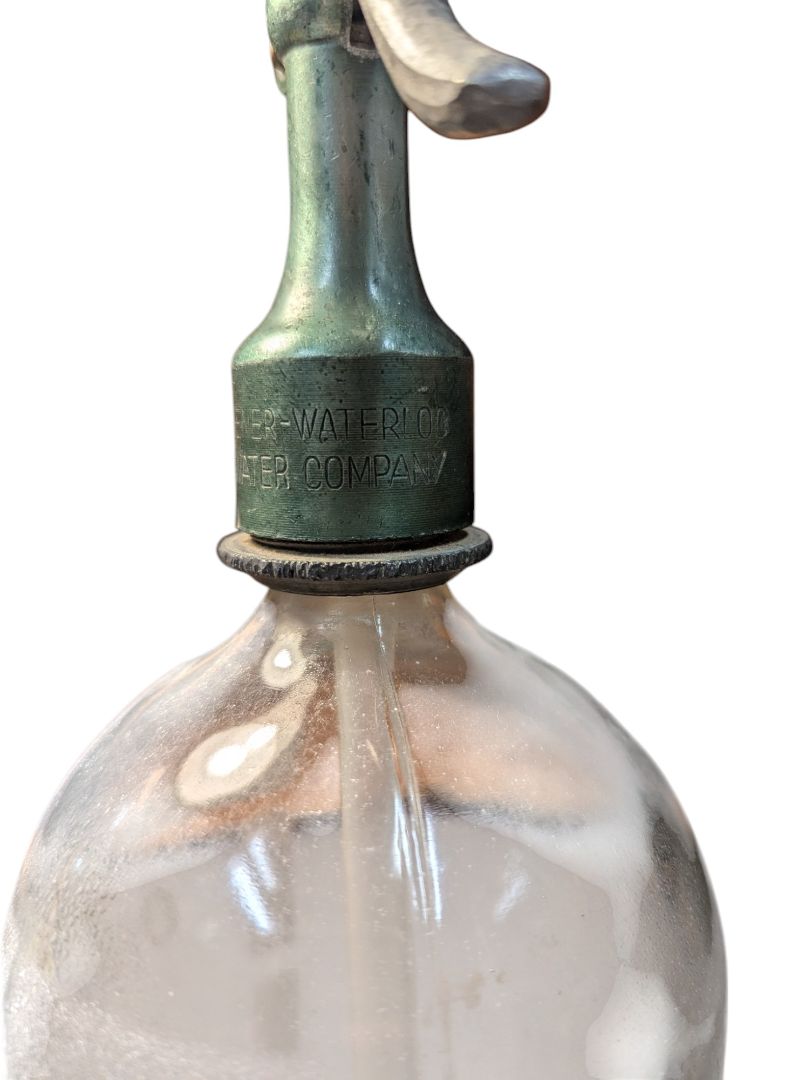 Glass Vintage Seltzers Soda Bottle Green