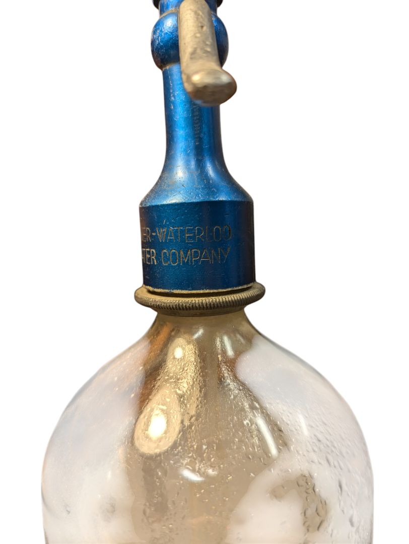 Glass Vintage Seltzers Soda Bottle Blue