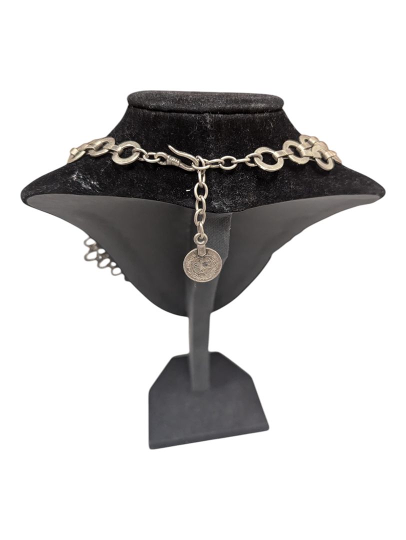 Chainmail Silver Bib Necklace