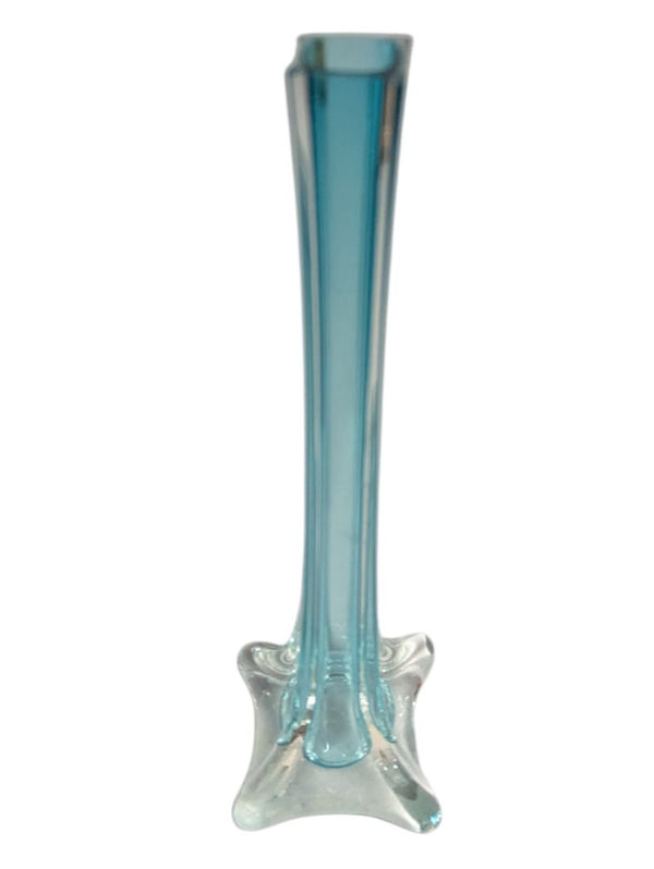 Tall Blue Glass Interior Vase