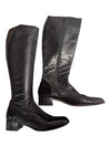 Black Vero Cuoio Tall Leather Boots Size 37 1/2