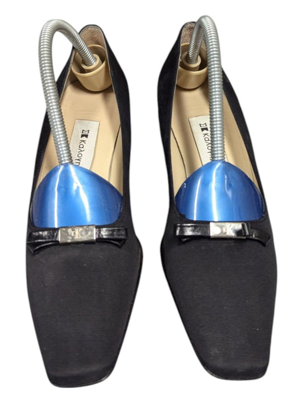 Kaλoynpou Black Heels with Bow Size 6