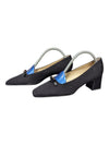 Kaλoynpou Black Heels with Bow Size 6
