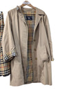 Burberrys' Tan Trenchcoat and Plaid Skirt Set Size 10