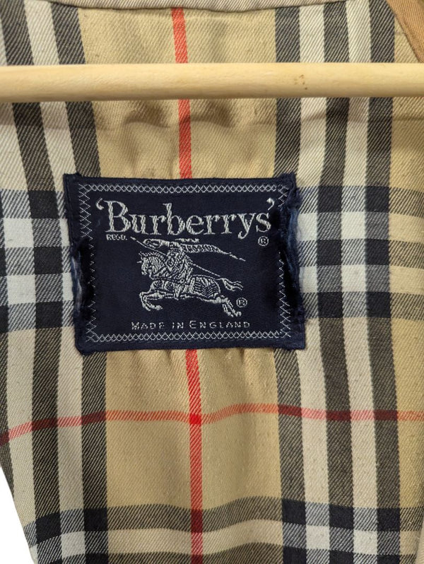 Burberrys' Tan Trenchcoat and Plaid Skirt Set Size 10