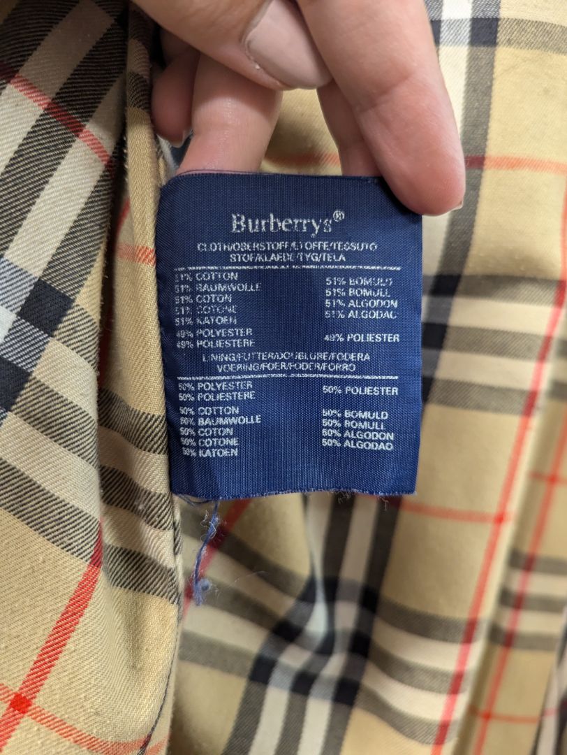 Burberrys' Tan Trenchcoat and Plaid Skirt Set Size 10