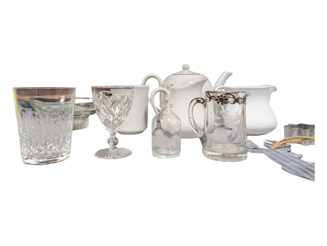 Lot of Assorted Ceramic and Crystal Dishware
