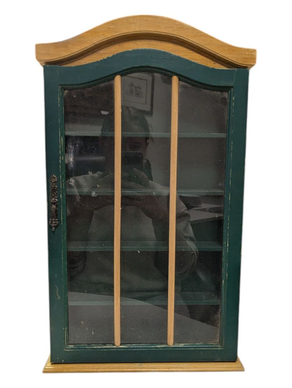 Small Green Wall Hung Cabinet 11" x 20" x 2 1/2"