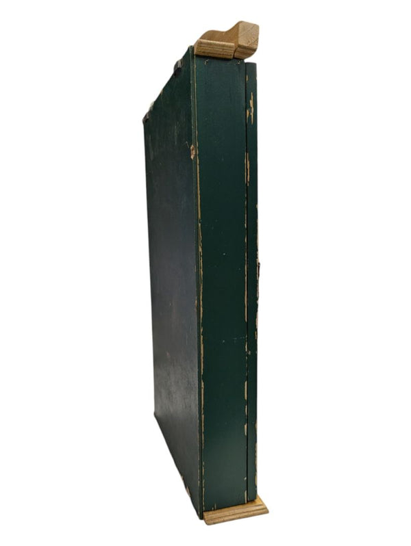 Small Green Wall Hung Cabinet 11" x 20" x 2 1/2"