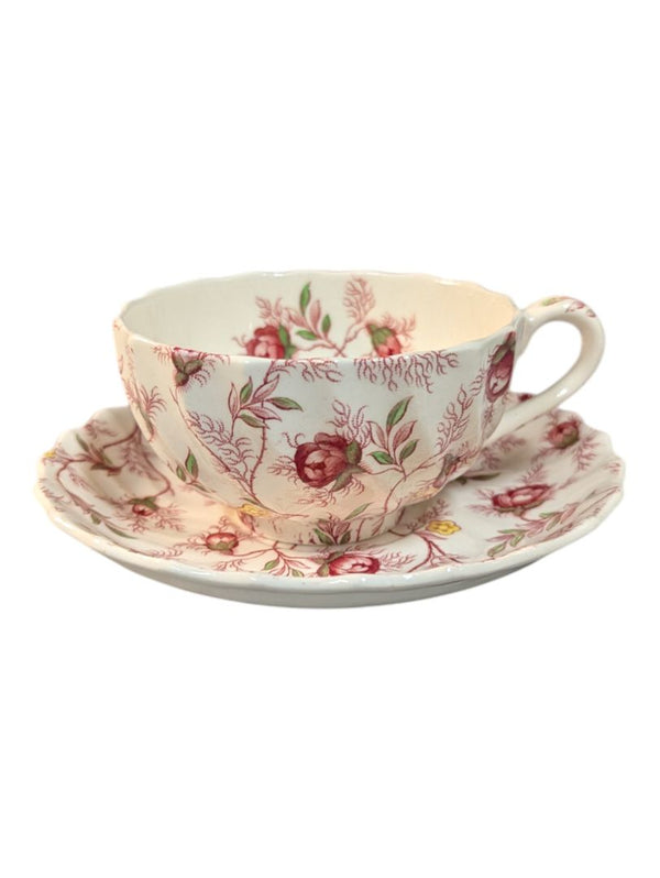 Spode "Rosebud Chintz" Coffee Cup and Saucer