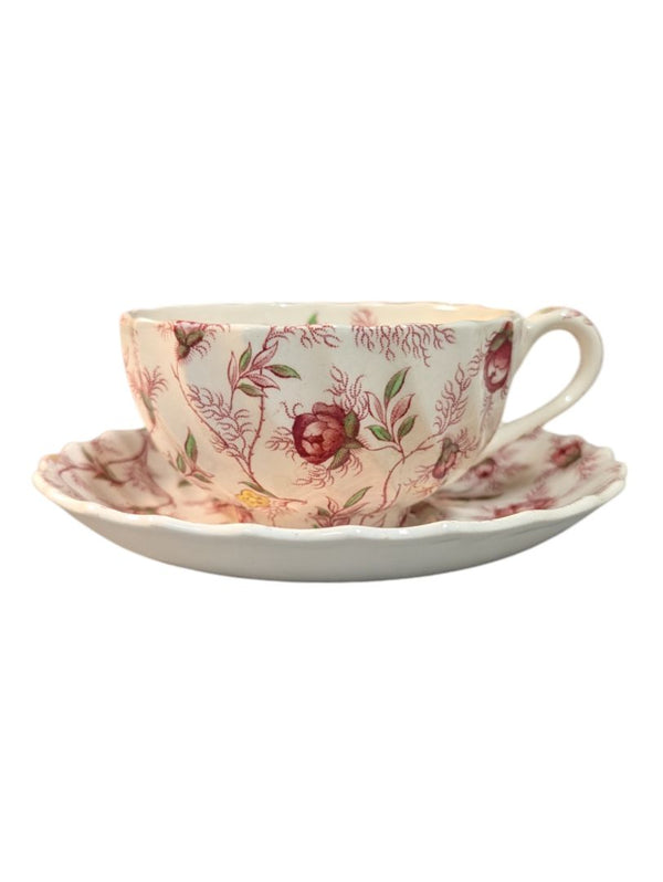 Spode "Rosebud Chintz" Coffee Cup and Saucer