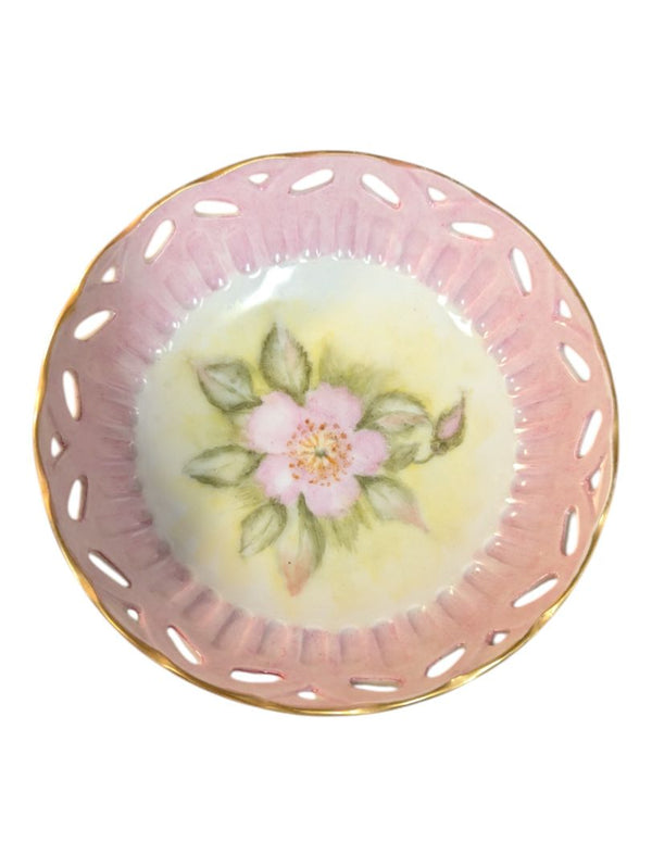 Pink Pierced Ceramic Candy Bowl