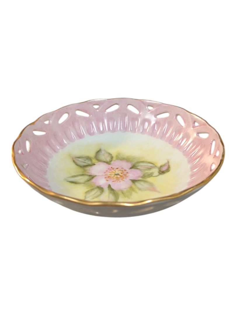 Pink Pierced Ceramic Candy Bowl