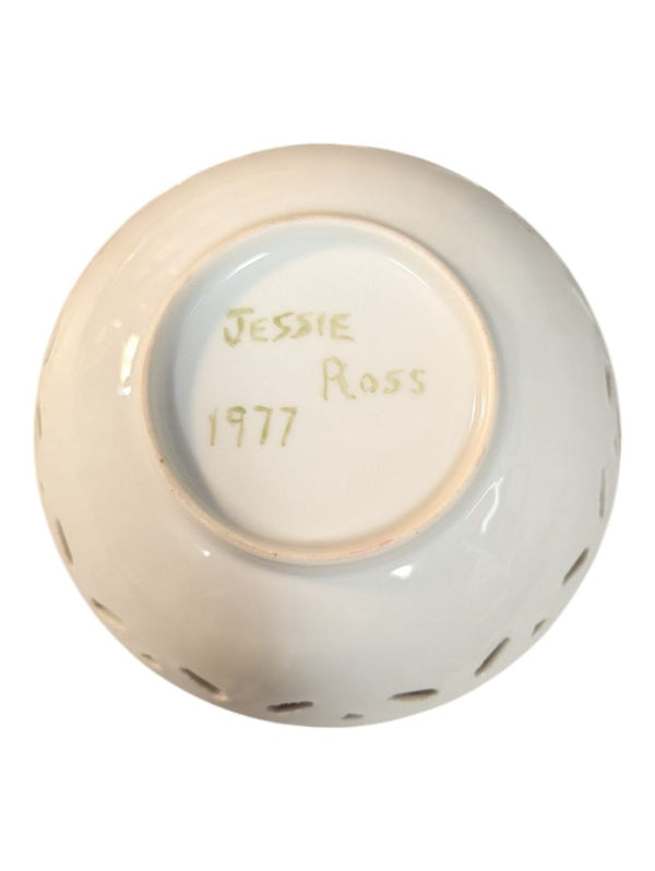 Pink Pierced Ceramic Candy Bowl