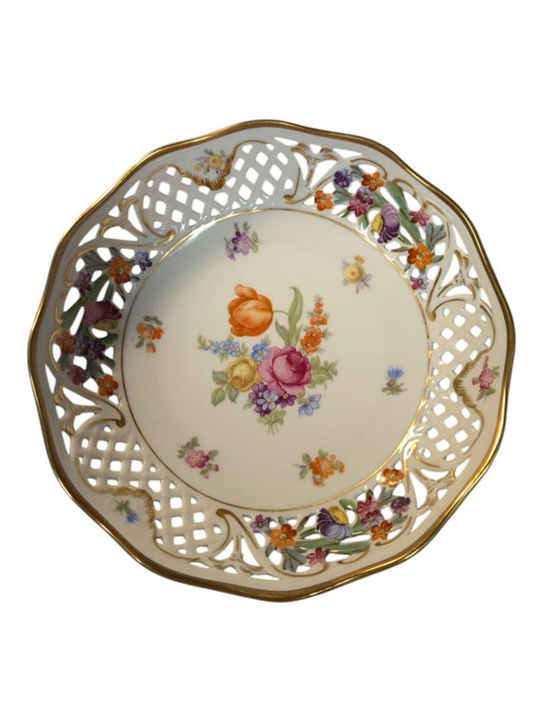 Floral Pierced Ceramic Candy Bowl