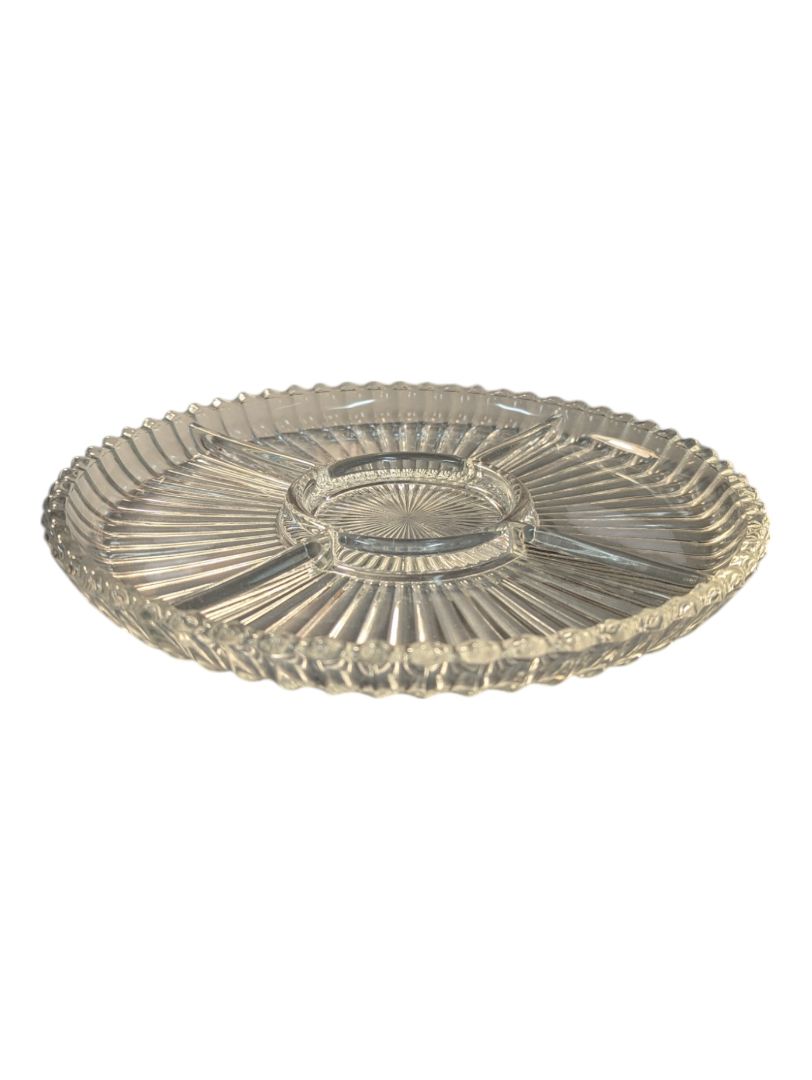 Glass Veggie Tray with Dividers