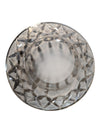 Glass Dessert Plate with Starburst Design