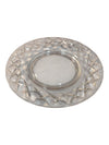 Glass Dinner Plate with Starburst Design
