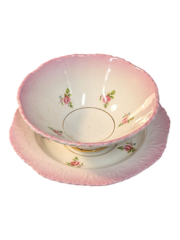 Royal Stafford Pink Flower Bowl and Saucer