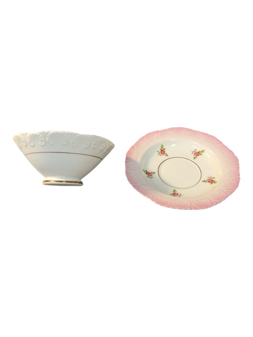 Royal Stafford Pink Flower Bowl and Saucer