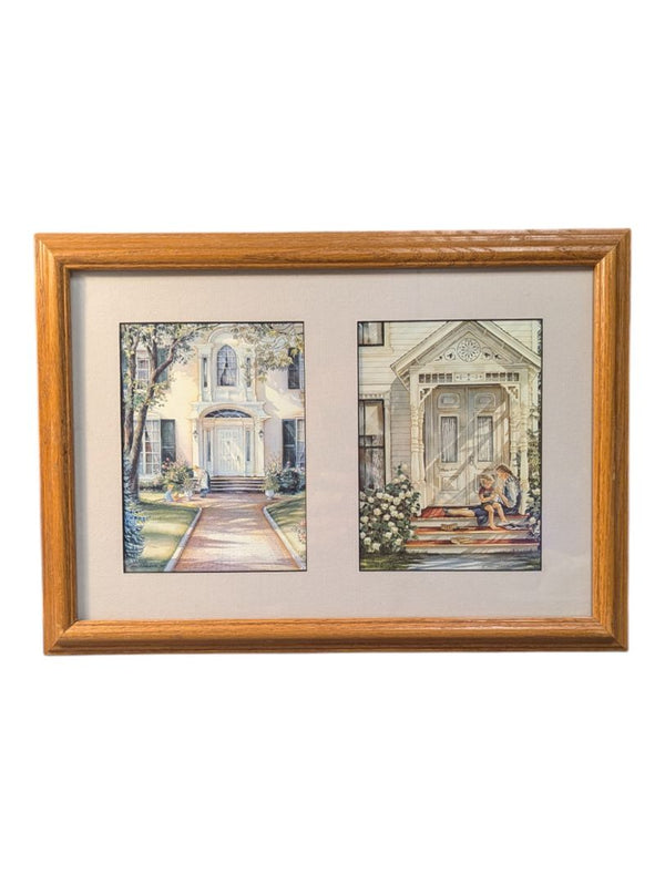 Pair of Trisha Romance Paintings: The Pathway and Little Carpenter 16" x 11 1/2" (P)