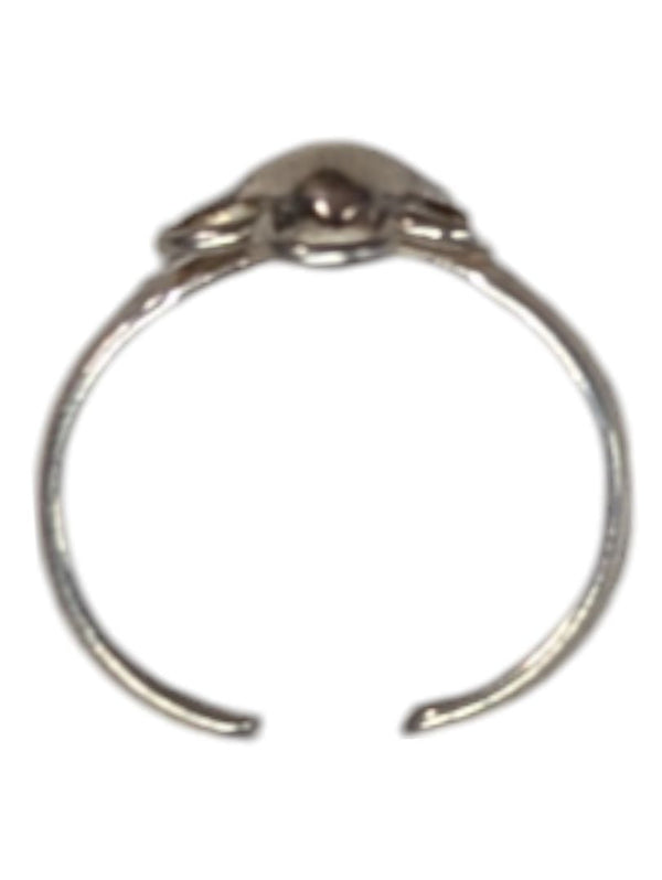 Heart and Flower Silver Ring Size 1 3/4 (13)
