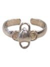 Heart and Flower Silver Ring Size 1 3/4 (13)