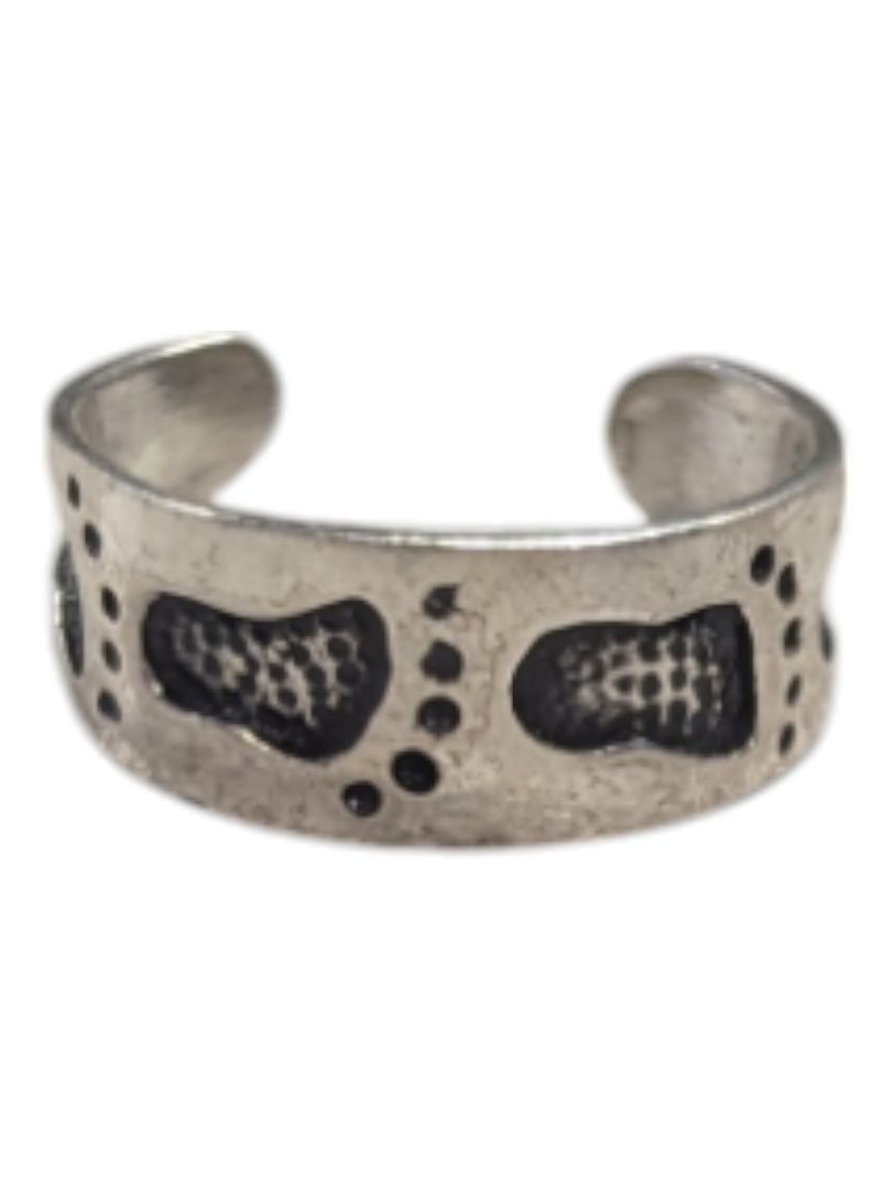 Footprint Silver Ring Size 3 3/4 (14 3/4)