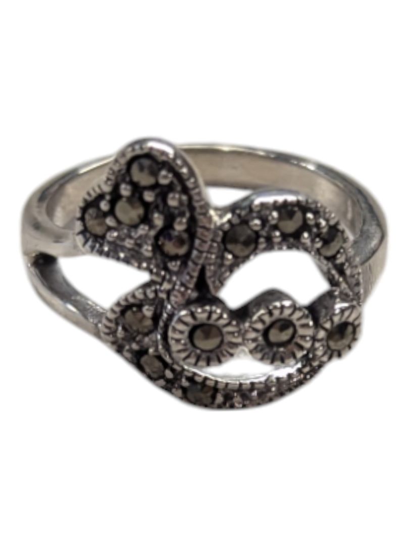 Sparkling Swirl Silver Ring Size 6 1/2 (16 1/4)