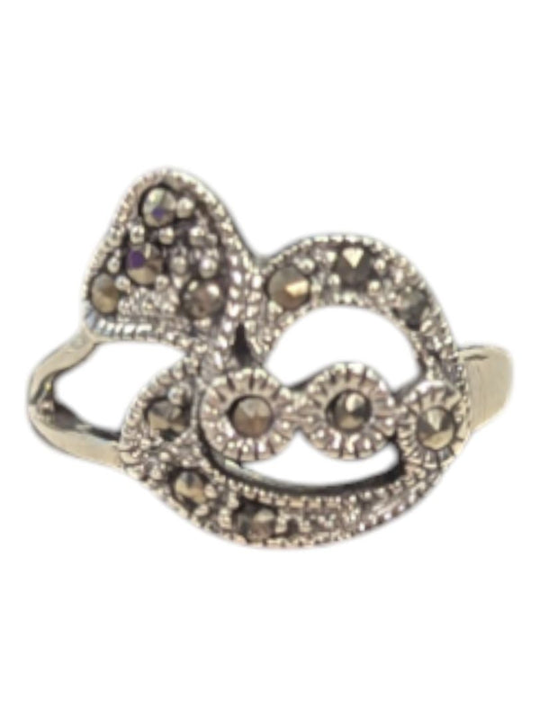 Sparkling Swirl Silver Ring Size 6 1/2 (16 1/4)