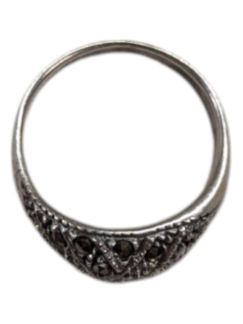 Weave Pattern Silver Ring Size 5 (15 1/2)