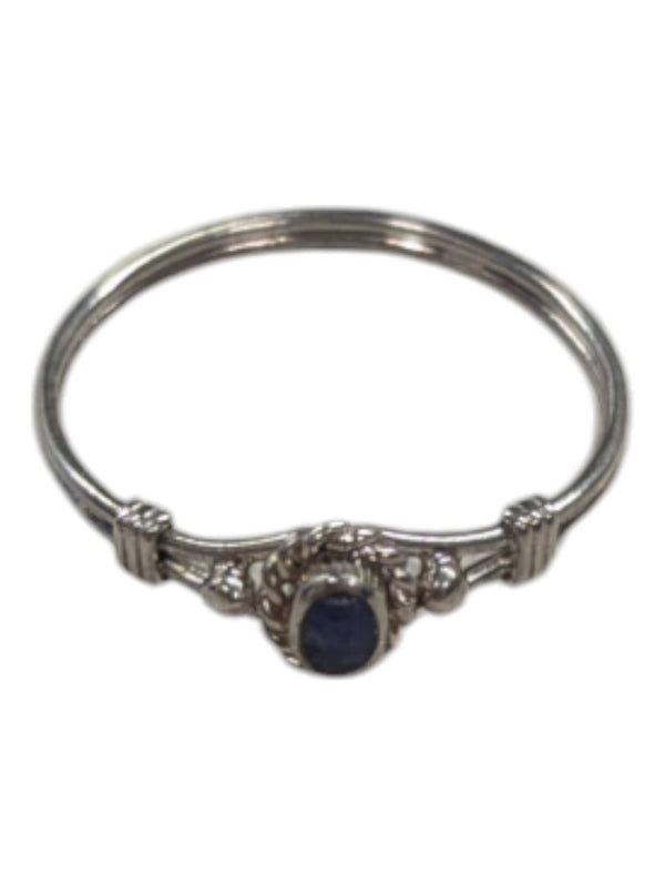 Delicate Blue Silver Ring Size 7 1/4 (17 1/2)