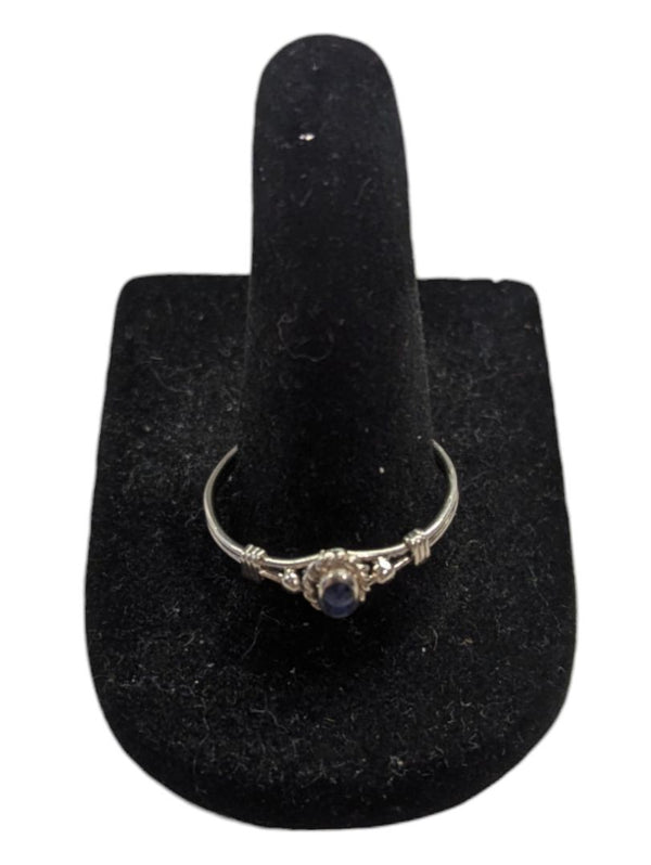Delicate Blue Silver Ring Size 7 1/4 (17 1/2)