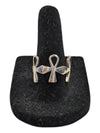 3 Cross Silver Ring Size 4 3/4 (15 1/2)
