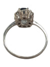 Regal Square Gem Silver Ring Size 4 1/4 (15)