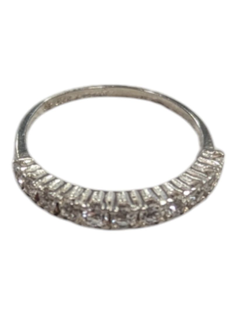 Gem Crescent Silver Ring Size 7 (17 1/4)