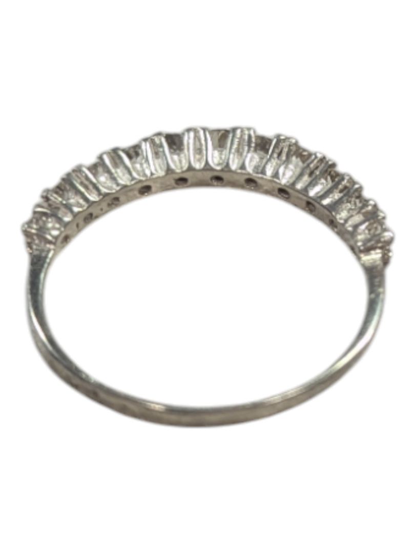 Gem Crescent Silver Ring Size 7 (17 1/4)