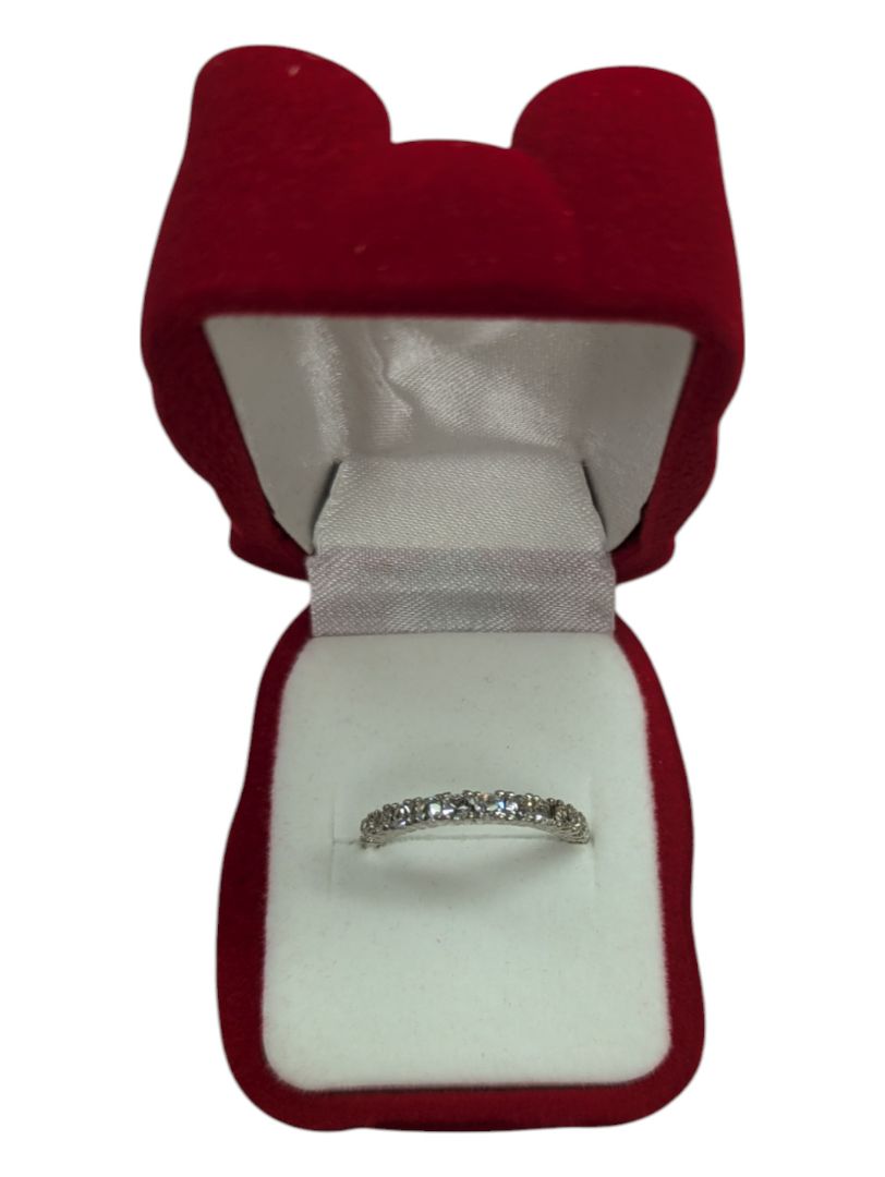 Gem Crescent Silver Ring Size 7 (17 1/4)