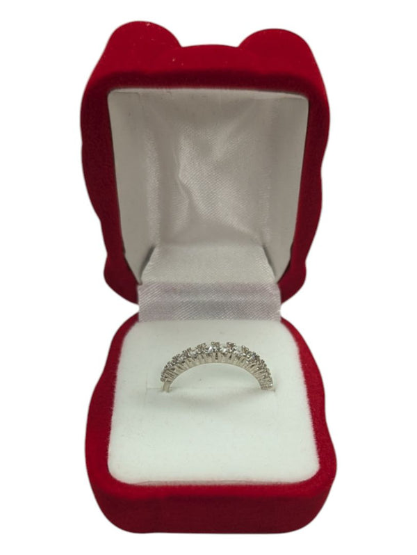Gem Crescent Silver Ring Size 7 (17 1/4)