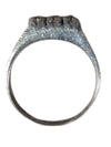 9 Gem Silver Signet Ring Size 5 (15 3/4)
