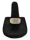 9 Gem Silver Signet Ring Size 5 (15 3/4)