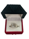 9 Gem Silver Signet Ring Size 5 (15 3/4)