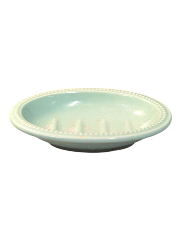 Martha Stewart Teal Ceramic Soap Dish