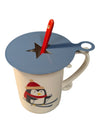 Skiing Penguin Mug with Spoon and Spoon Holder